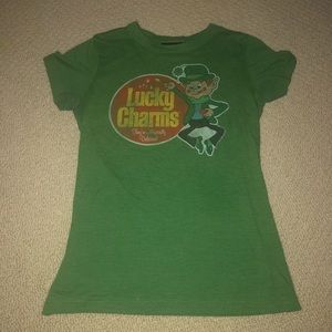 Junkfood green vintage T-shirt Lucky charms small